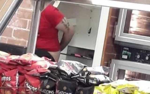 Subway Employee Caught Scratching His Bare Booty Behind the Counter